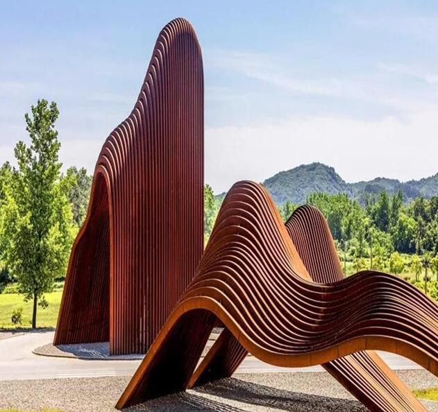 石鼓锈钢板造型